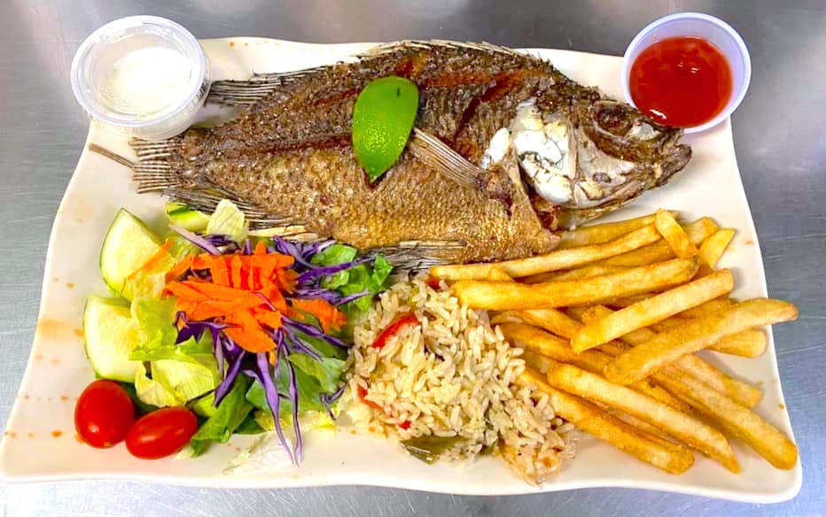 Whole fried tilapia