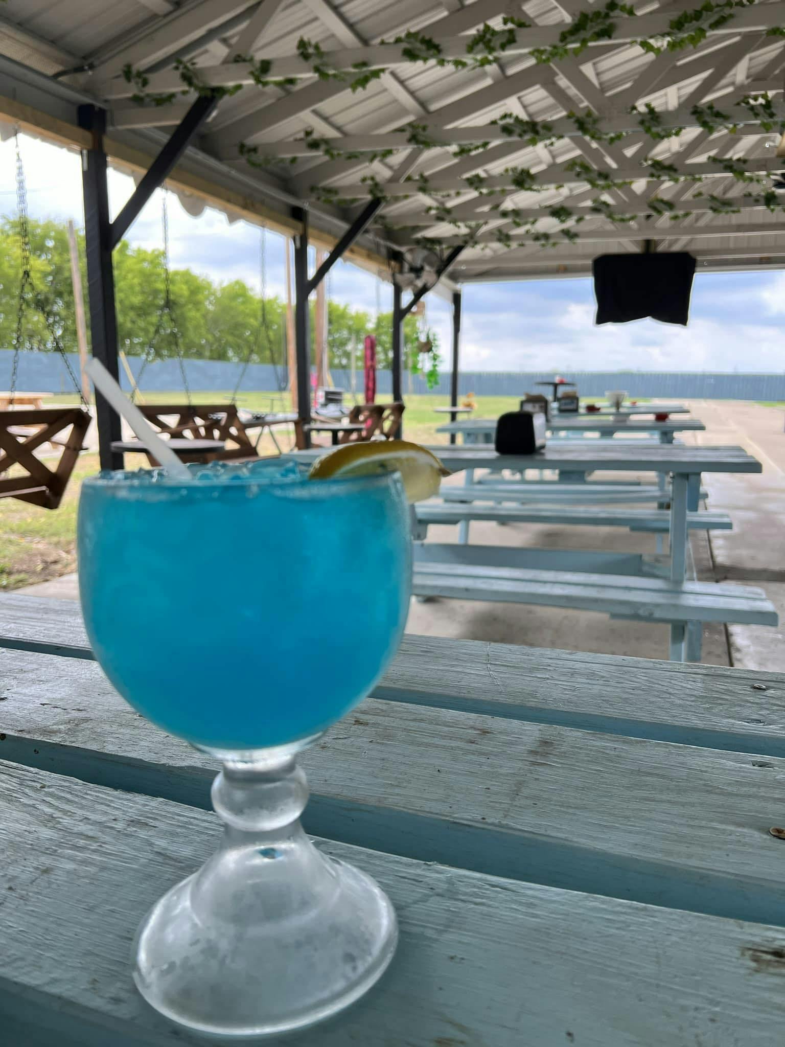 Outdoor blue drink